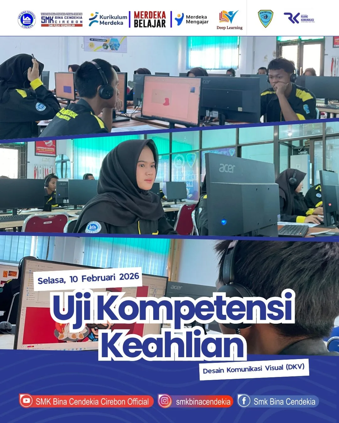 Uji Kompetensi Keahlian (UKK) DKV SMK Bina Cendekia Cirebon: Mengukur Kreativitas Digital di Era Industri Modern